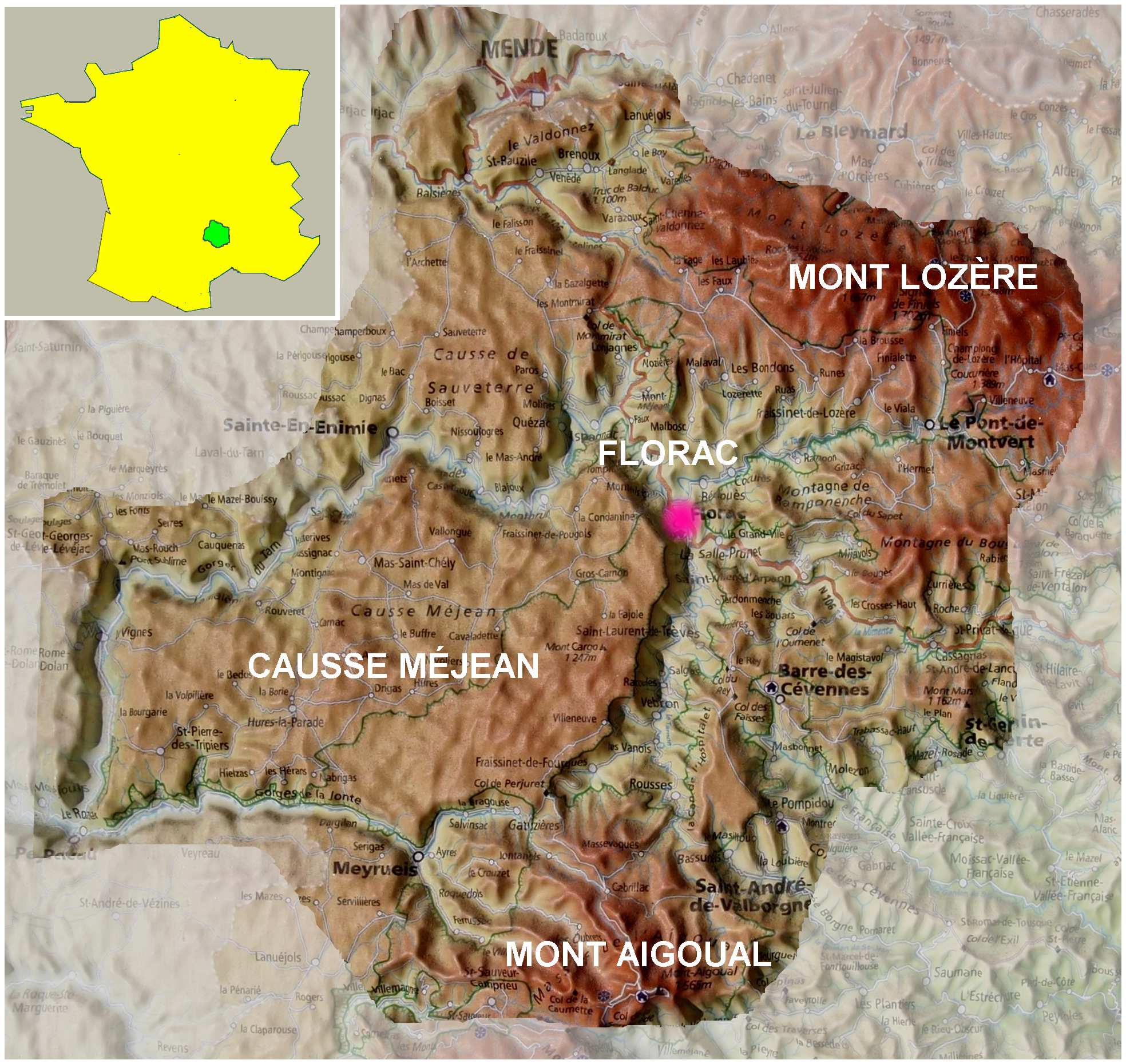 map of the photographed area